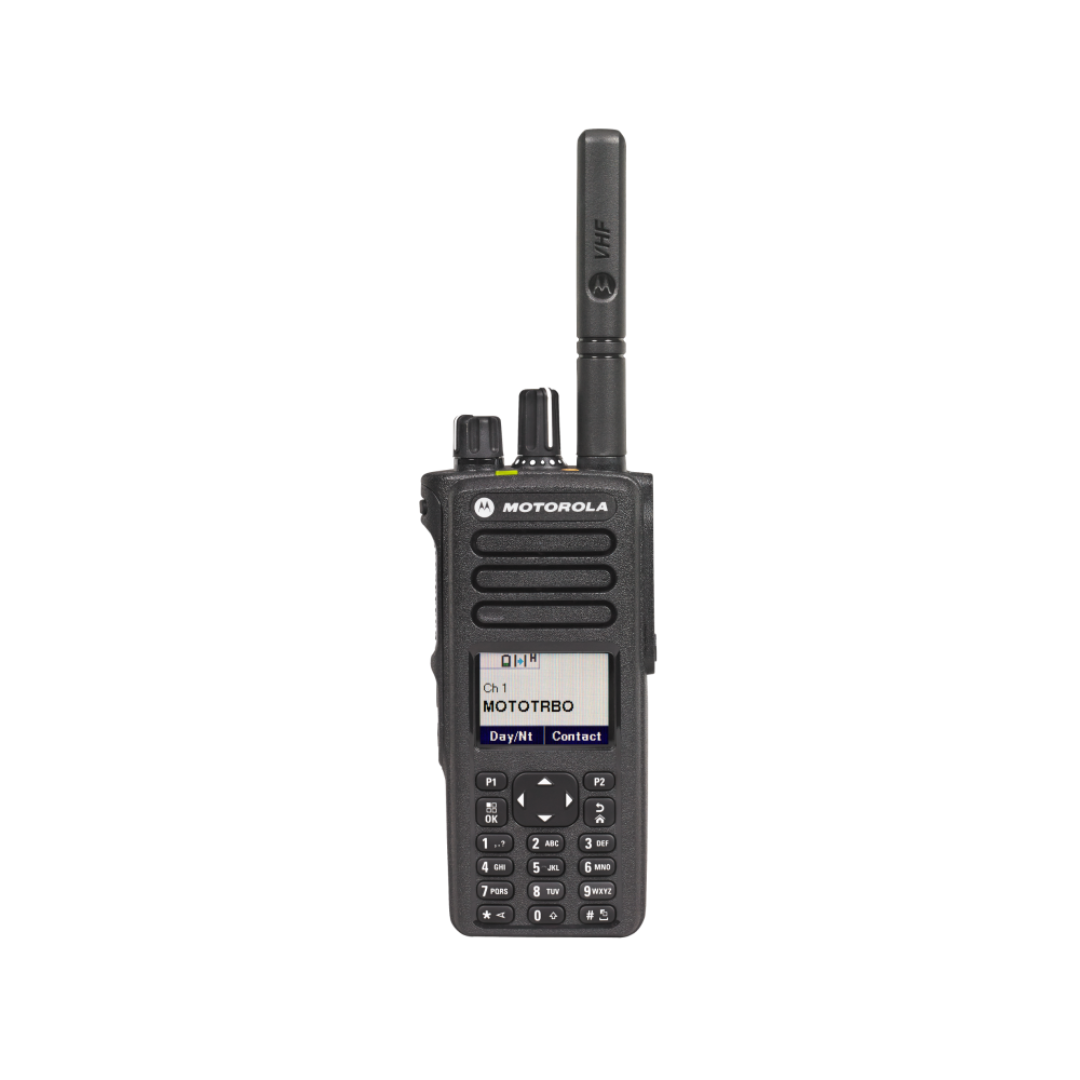 Motorola DP4800e Digital Two-Way Radio - front angle